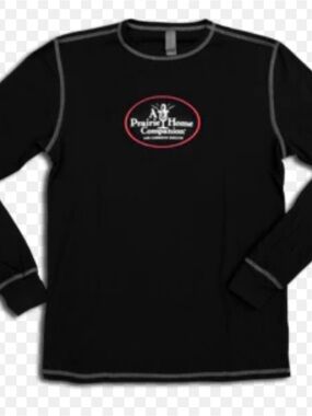 Prairie Home Companion Logo Black Long Sleeve Crew Tee Sz XL